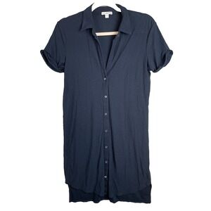 James Perse Dress Womens Size 1 US Small Blue‎ Button Up Minimalist Quiet Luxury